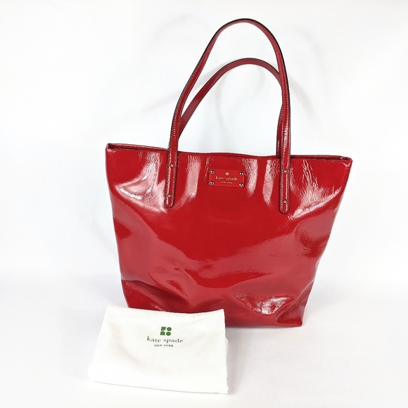 kate spade Handbags - ♠️ KATE SPADE Red Patent Leather Tote